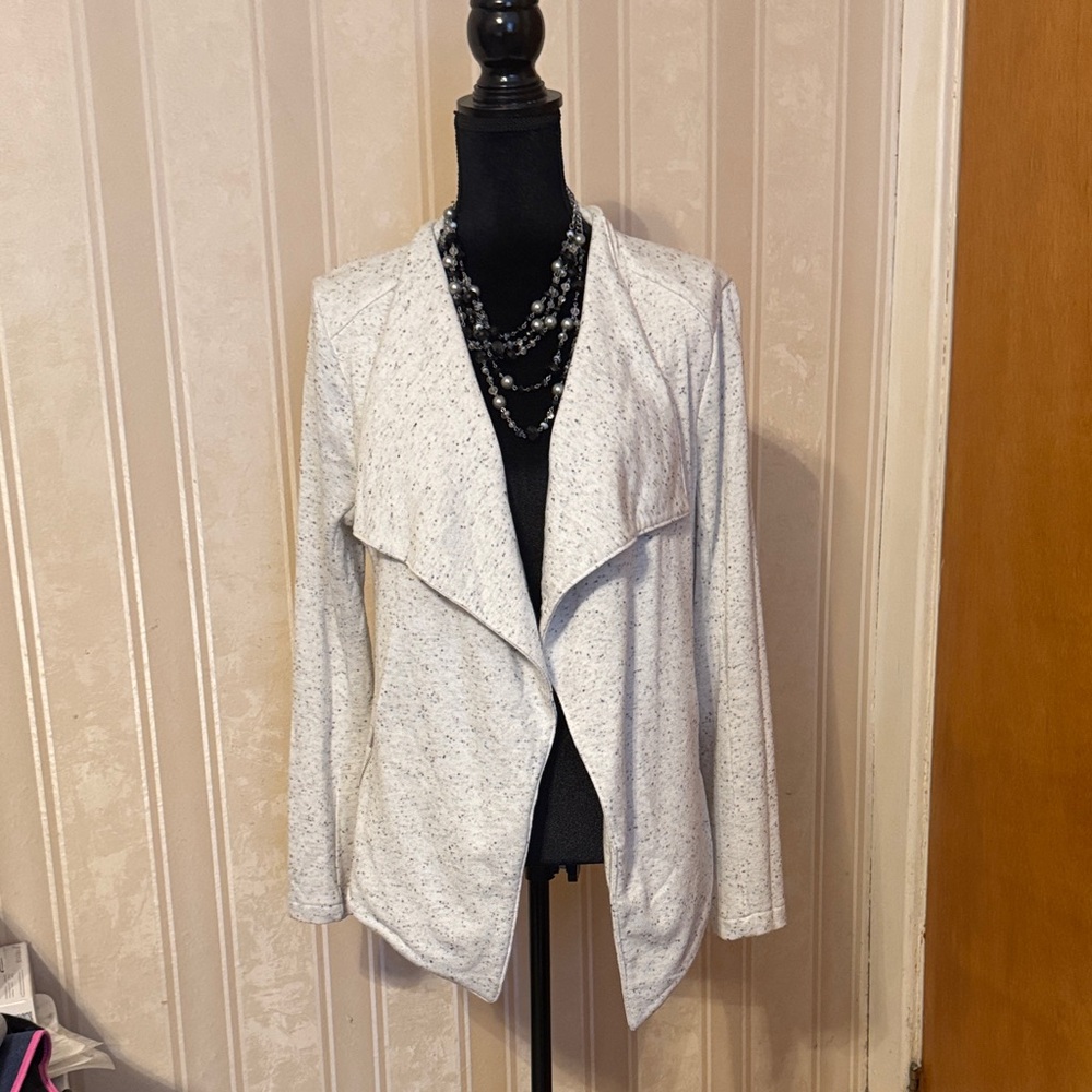 Mossimo Supply Co. Speckled Gray Draped Blazer